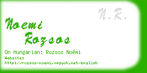 noemi rozsos business card
